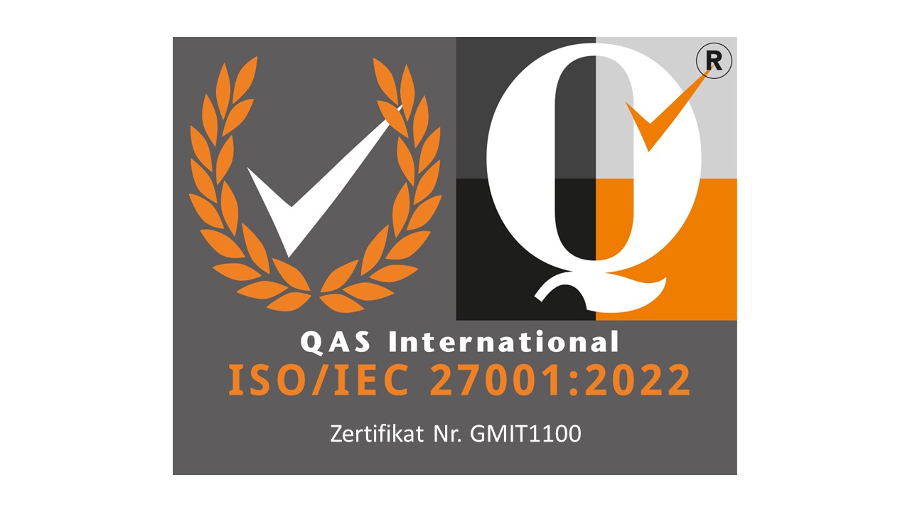 DE 27001 2022 GMIT1100 Zertifikat Nummer GMIT1100 für ISO 27001:2022 für die STL GmbH